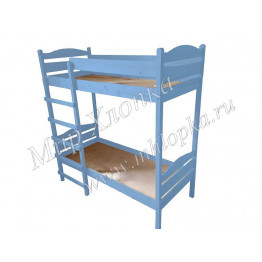 Кровать детская двухъярусная синяя