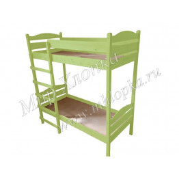 Кровать детская двухъярусная зеленая