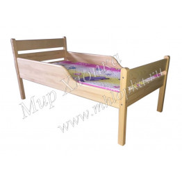 Кровать детская "Мишаня" с полубортами лак